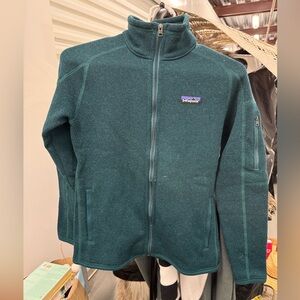 Patagonia Dark Teal Knit zip up Jacket